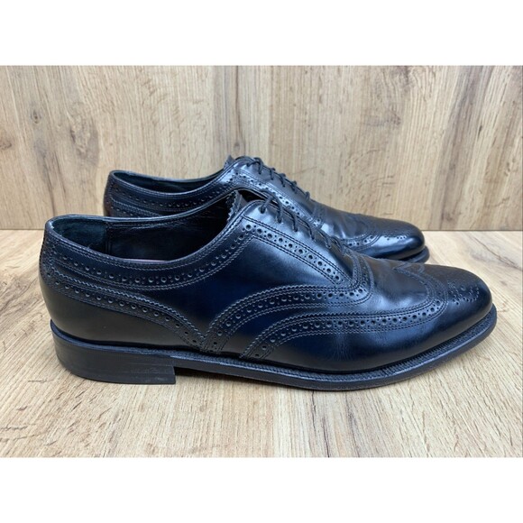 FLORSHEIM Men\'s Shoes Full Brogue Wingtip Oxfords Black Leather Size 10D main image 10